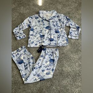 Pajamas pajama set pjs sleepwear lounge floral paisley long sleeve pant pockets